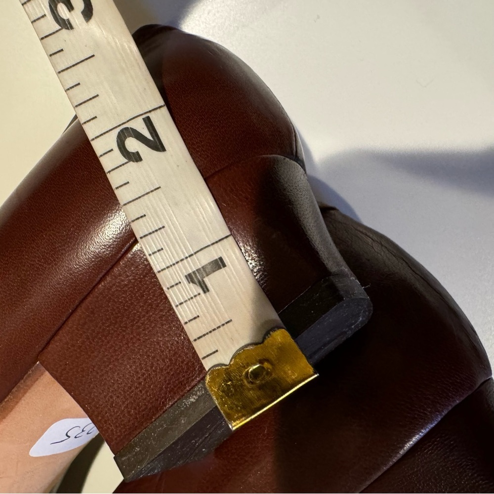 Bally Melissa & Lucy blue pair and Brown Leather Slip-On Pumps Heel Size 10 M - Picture 14 of 16